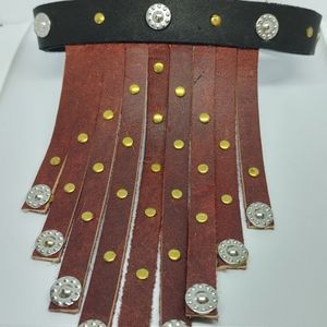 Handmade leather choker